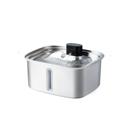 Vacqueen 10L Stainless Steel Dog/Cat Water Fountain with Filtration System & Silent Pump, Automatic Water Dispenser for Dogs