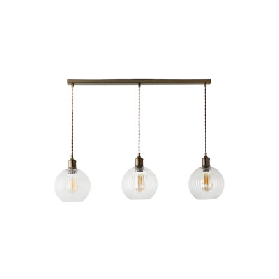 3 - Light Brushed Brass Pendant