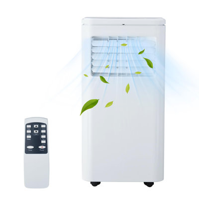 Climatiseur portatif 10 000 BTU, unité de climatisation 4 en 1 avec télécommande, refroidissement silencieux pour les pièces jusqu'à 450 pieds carrés