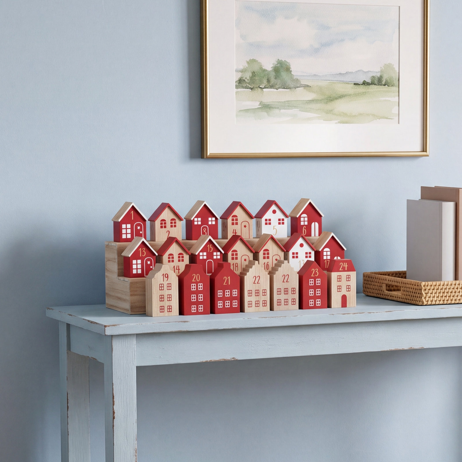 Wooden Village House Advent Calendar