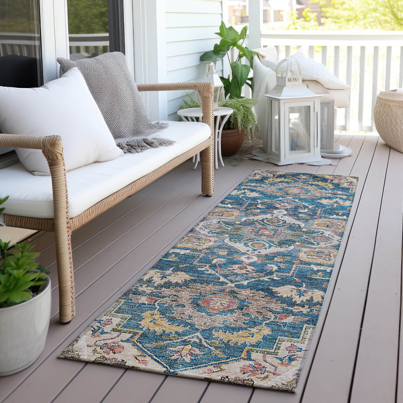 Malchow Washable Oriental Indoor / Outdoor Rug, Runner 2'3" x 7'6"