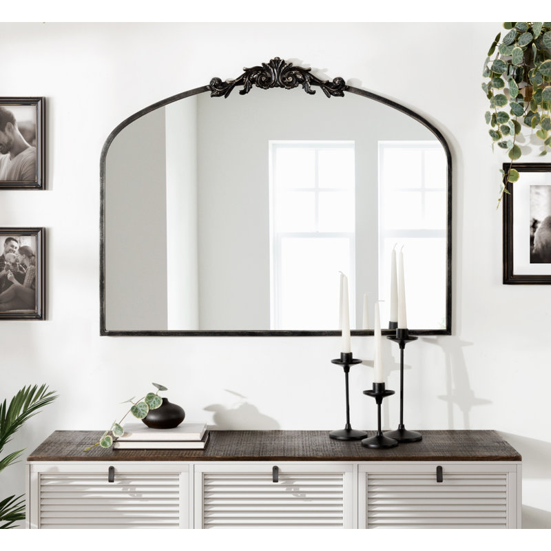 Anglo Metal Flat Mirror, Black, 28.5" x 36"