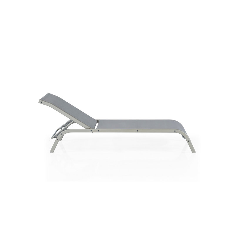 Divona 195cm Long Reclining Single Chaise, Grey