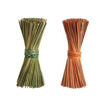 2-Piece Grass Bundle With Braided Seagrass Tie
