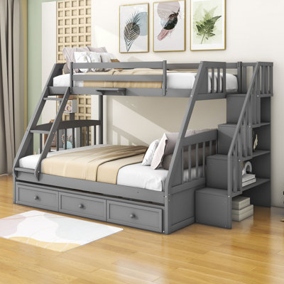 Guiliano Kids Twin Over Full Bunk Bed with Drawers
