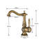 Basin Mixer Tap Mono Bathroom Sink 360° Swivel Spout Single Lever Antique Brass