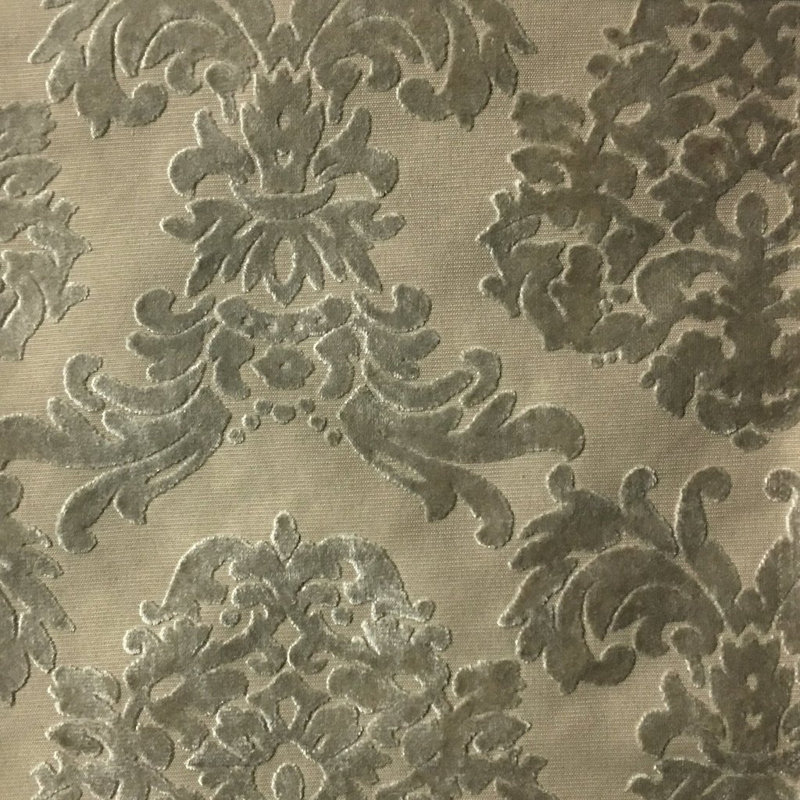 Tissu en velours Burnout Tuscany-Florence Versail, Huître
