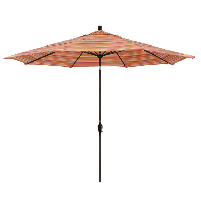Parasol de marché 11 pi Austan, Sunbrella® mangue rayé Dolce