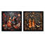 Indian Art Rajasthani Folklore Tales I - Art mural indien ensemble de salon de 2-102587610-102587611