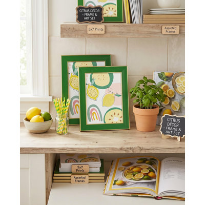Cadre photo vert, verre véritable