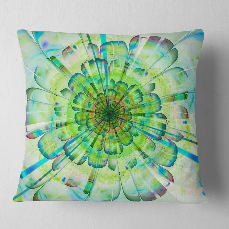 Coussin décoratif à fleur de fleurs digital light, 18 po x 18 po, Coussin décoratif