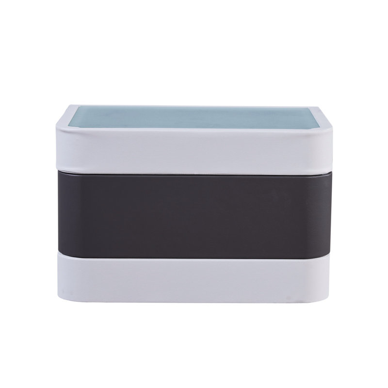 Table de chevet 1 tiroir Cota, Gris / blanc