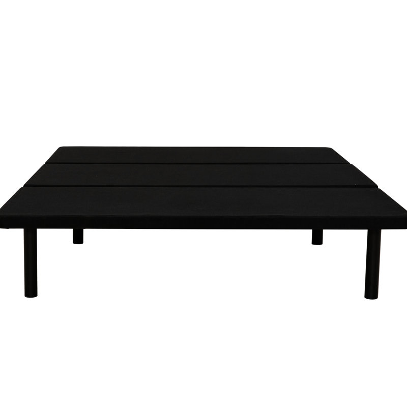 Twin-Size Bed Frame, Black Upholstered Platform Bed, Simple And Clean Design, Underbed Storage, Mattress Support, For Dorms, Stress- Setup Metal Base, Modern Steel, Ample Space, Comfortable Sleep,