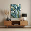Abstrait aquarelle 25, art mural en métal vert-743184793