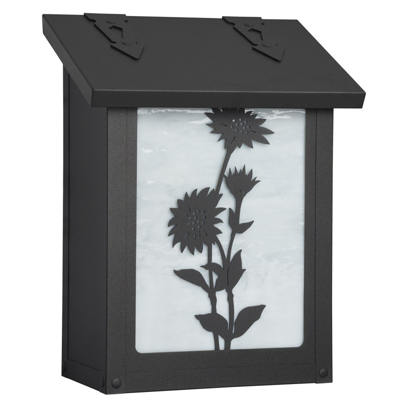 Boîte aux lettres murale Monarch, Noir texturé / blanc vif