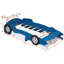 Lit plateforme simple pour voiture de course avec roues, bleu - roues solides et de conception en forme de voiture de qualité fiable-891469176