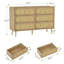 Commode à 6 tiroirs, commode pour chambre en rotin