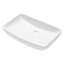Lavabo de salle de bain vasque rectangulaire en céramique 24 po x 15 po, blanc | Idée de cadeau