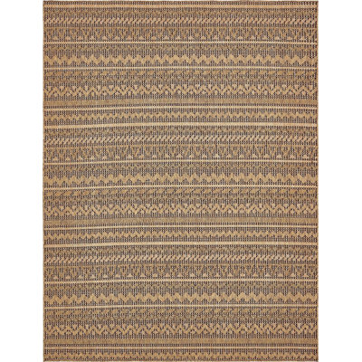 Outdoor Veranda Area Rug Copper Color