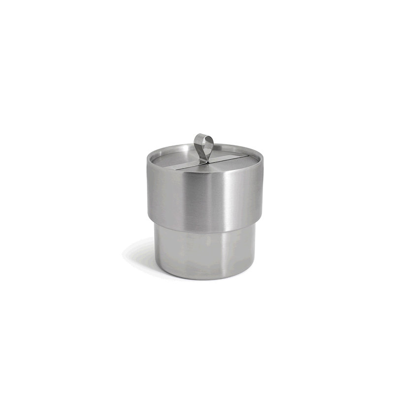 Seau à glace en acier inoxydable Sumatra, H 5,5 po x l 5,5 po x P 5,5 po