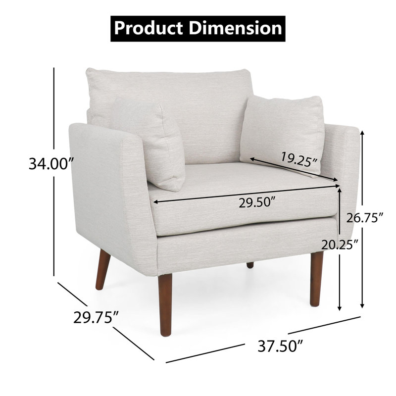 Elegant Beige Fabric Club Chair: Timeless Comfort for Your Living Space