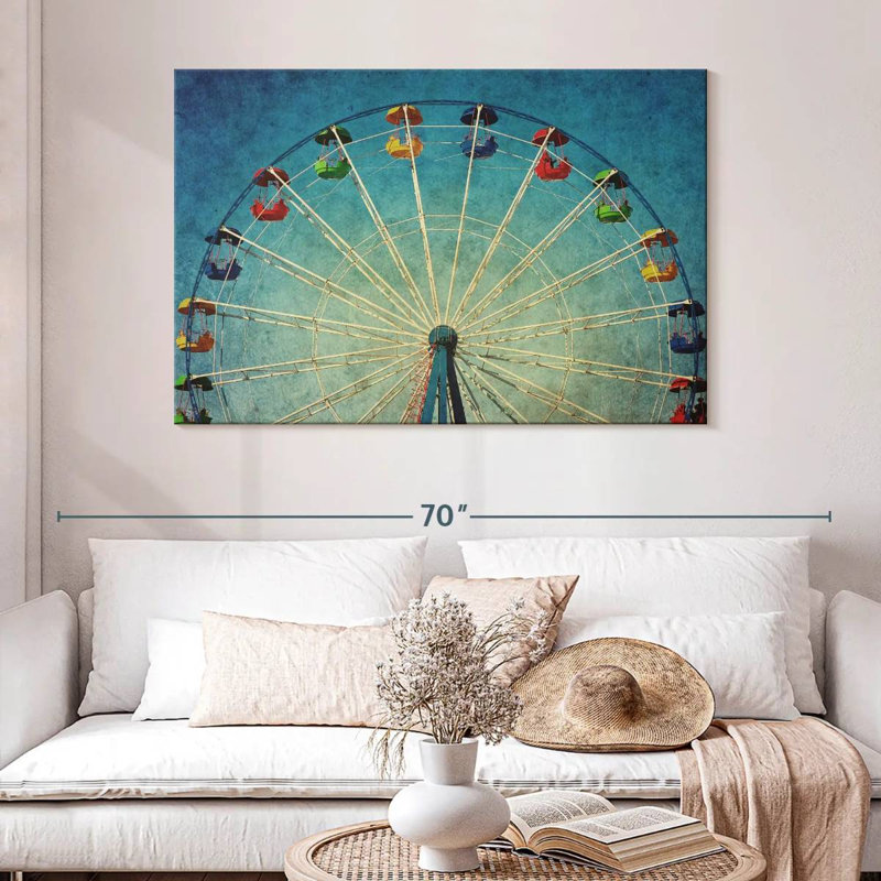 Grande roue de style rétro Kerner, H 32 po x l 48 po