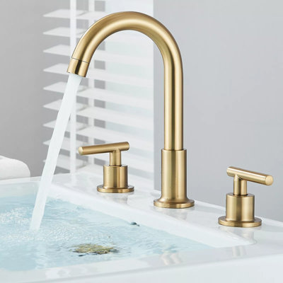 2-handle Bathroom Faucet with Drain Assembly