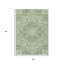 Tapis intérieur / extérieur 5 pi x 8 pi vert et ivoire avec médaillon lavable