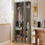 Armoire 4 portes avec tablettes, tiroirs et miroir pleine grandeur-996809862