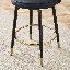 Chaise de bar moderne rotative rembourrée à 360 ° avec pieds en métal pour salle à manger, cuisine, terrasse (ensembles de 2 pièces)-186264864