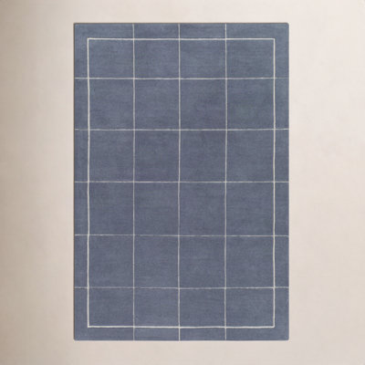Mallory Hand-Tufted Blue Geometric Rug