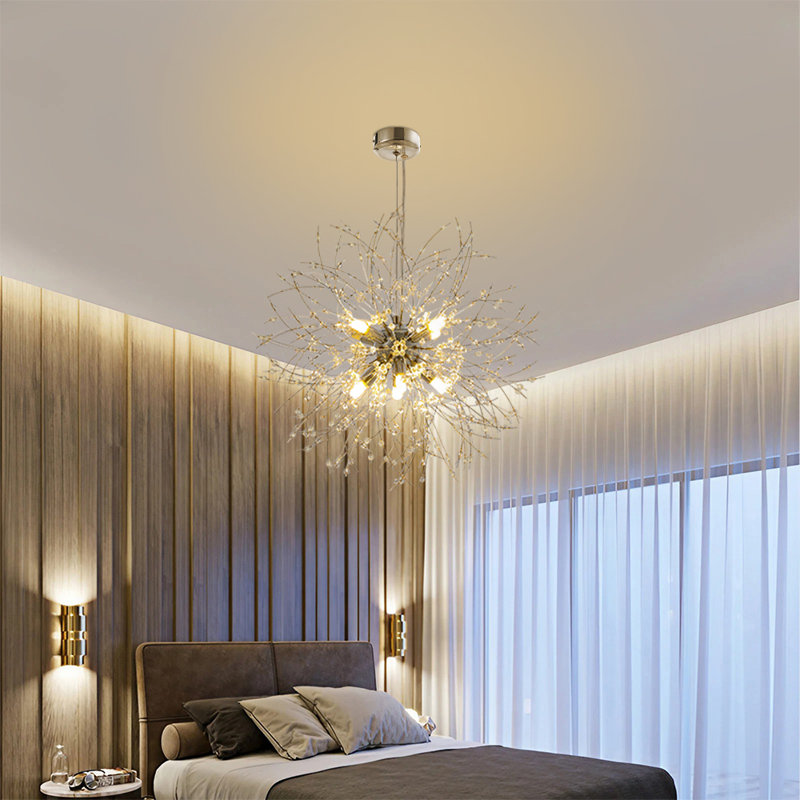 Gerster 8-Light Sputnik Crystal Chandelier Novelty Ceiling Light