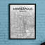 Minneapolis City Map - No Frame Print-1968526698