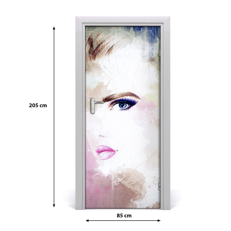 Abstraction Woman Door Decal
