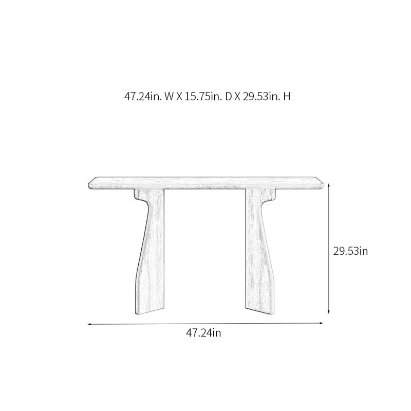 Console Minimalist, H 29,53 po x l 47,24 po x P 15,75 po