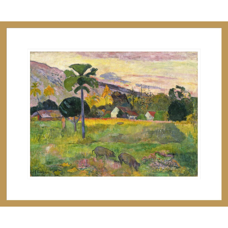 «Haere Mai» par Paul Gauguin - Estampe numérique encadrée, H 17,67 po x l 21,75 po
