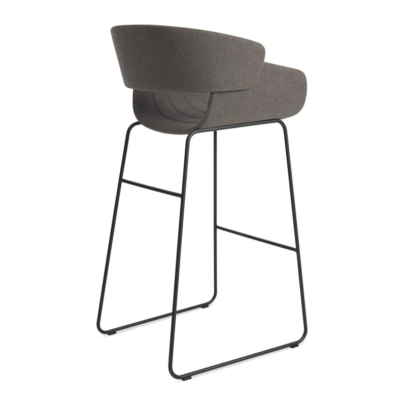 Racer Stool, Toohey Charcoal, Bar Stool (30" Seat Height)
