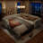 Pull-Out Sofa Bed Sectional,Chenille Modular Sleeper Sectional L Shaped Couch Sofa Bed-595027520