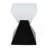 Modern Geometric MGO Side Table - Black & White Two Tone Indoor Outdoor End Table For Living Room, Patio, Garden, 18'' H X 12.5'' Base-2104562691