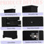 Grande armoire de rangement noire avec 3 tiroirs et tablettes réglables pour la salle de bain-120479813