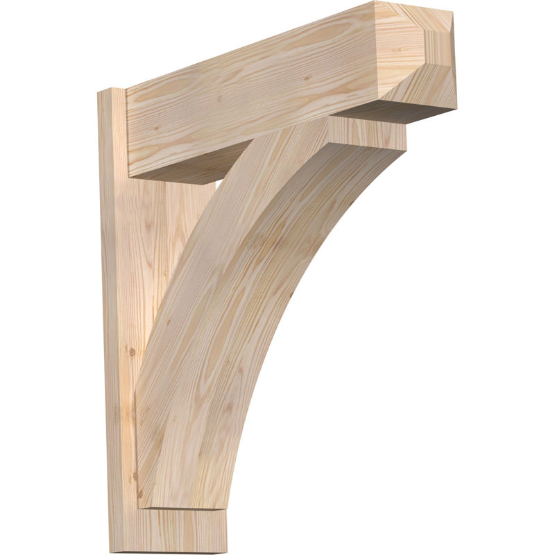 Persienne en bois rustique Thorton Craftsman,  P 28 po x H 28 po , Sapin Douglas de 7 1/2 po (lisse)