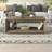 47.5" Wide Coffee Table with Open Lower Shelf — Antiqued Gray Oak Scandinavian MDF Center Table for Living Room | Evie-202030869