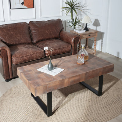 Table basse rustique en bois industriel