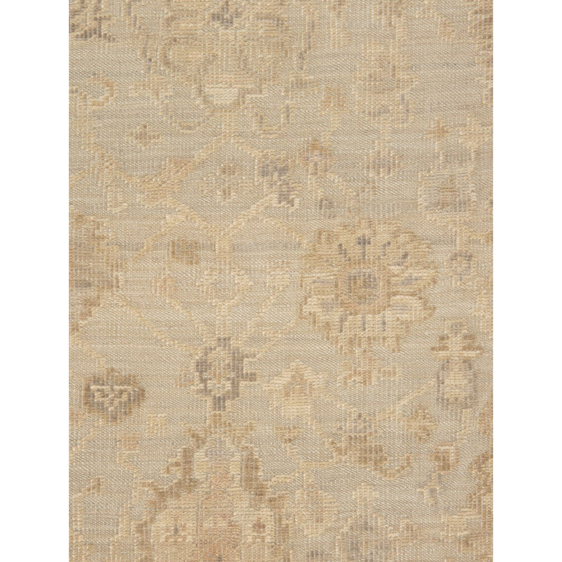 Oushak Hand-Knotted Blue Wool Area Rug, Rectangle 12'3" x 14'10"