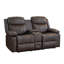 Causeuse inclinable manuelle en similicuir de 70 po avec chaufferette et massage Ambert-829211039