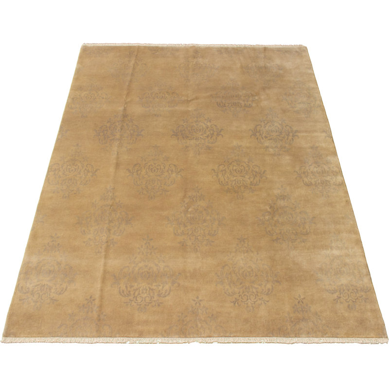 Tapis unique en laine noué à la main Agra Jaipur de 7 pi 5 po x 9 pi 10 po New Age Agra