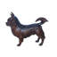 Statue de chien de Poméranie en bronze dans une pose gracieuse Nifao Collection 18 po x 6 po x H 14 po