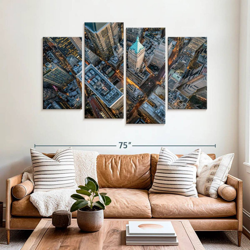 Lynelle New York vue d'en haut, H 42 po x l 68 po