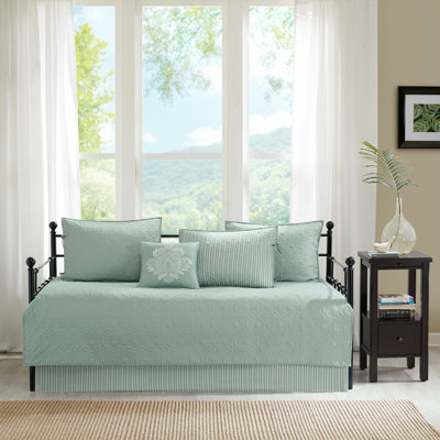 6 Piece Reversible Daybed Cover Set Seafoam Daybed
