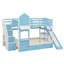 Lit superposé Castle Design avec 2 tiroirs, 3 tablettes et glissade-98892298-98892302